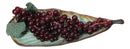 Green Midori Kannyu Collection Ceramic Leaf Shaped Large Serving Platter 16"L