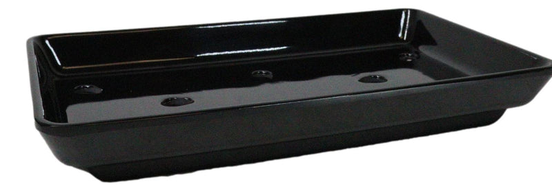 Pack Of 12 White Neta Zara Sushi Case Sashimi Plates With Drip Holes 8" By 3.75"