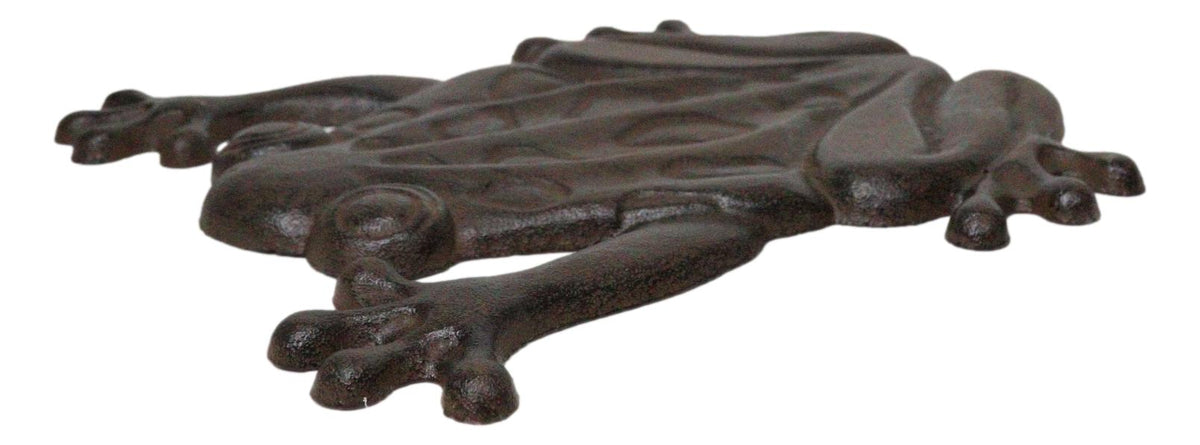 Pack Of 3 Cast Iron Amphibian Tree Frog Garden Stepping Stone Pave Foot Steps - Ebros Gift