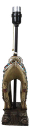 Southwestern Navajo Indian Chief Skull Headdress Cowboy Horse Saddle Table Lamp