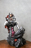 Saint George Roman Crusader Knight Killing Dragon With Sword Figurine 8.5"H
