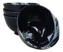 Set Of 4 Blue Japanese Hokusai Great Wave Porcelain Soup Rice Dessert Bowls 11oz