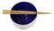 White And Gold Wicca Mystic Evil Eye Of Providence Soup Bowl With Chopsticks