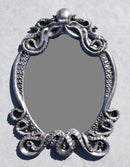25"H Large Vintage Silver Marine Sea Monster Kraken Cthulhu Octopus Wall Mirror