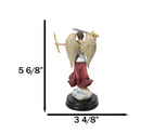Archangel Saint Michael Holding Sword And Scroll Figurine With Brass Name Plate