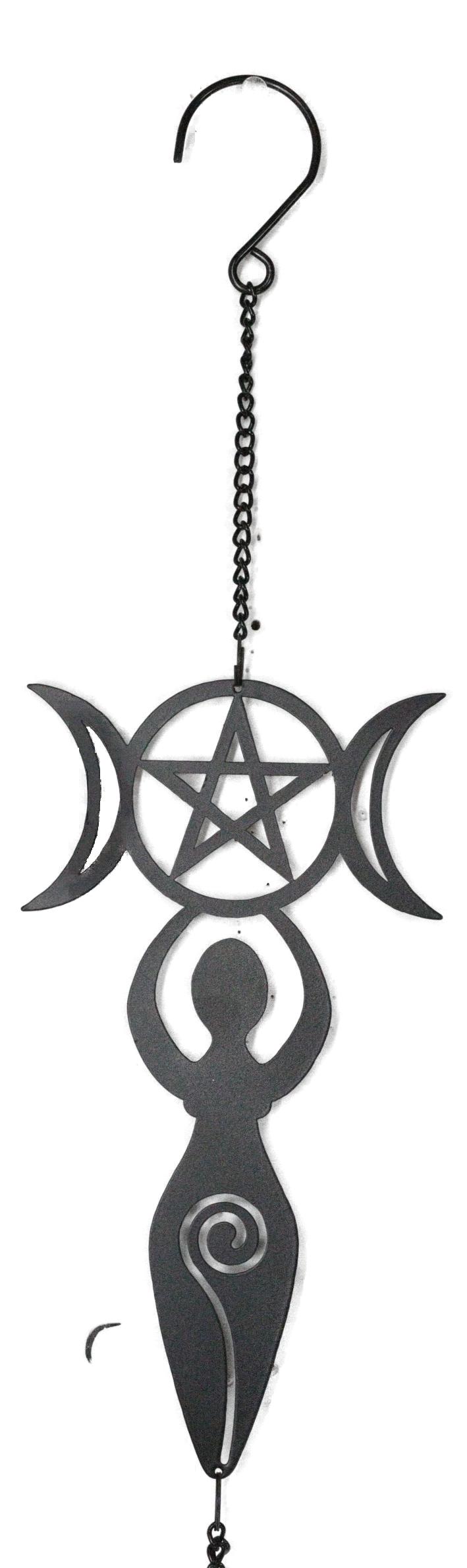 Wicca Celtic Goddess Danu Triple Moon Goddess Spiral Wall Hanging Decoration