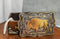 Western Wild Bison Buffalo With Native Indian Arrows Tooled Concho Trinket Box