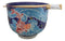 Auspicious Red Koi Fishes In Blue Waters Donburi Ramen Bowl With Chopsticks Set