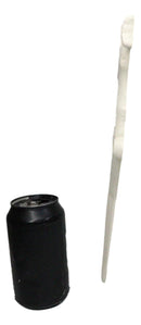 Cast Iron Keep Off The Grass No! Peeing Dog White Garden Stake Sign 12"H