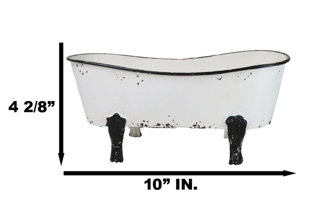 Western Country Rustic Metal Freestanding Bathtub Replica Decor 10"L