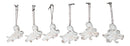Set Of 6 Antique White Octopus Ocean Marine Wall Hanging Decor Tree Ornaments