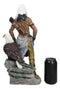 Native Tribal Indian Warrior Hunter Holding Axe With Bald Eagle Figurine