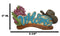 Rustic Western Cowboy Hat Floral Succulents Pastel Blue Welcome Desktop Sign