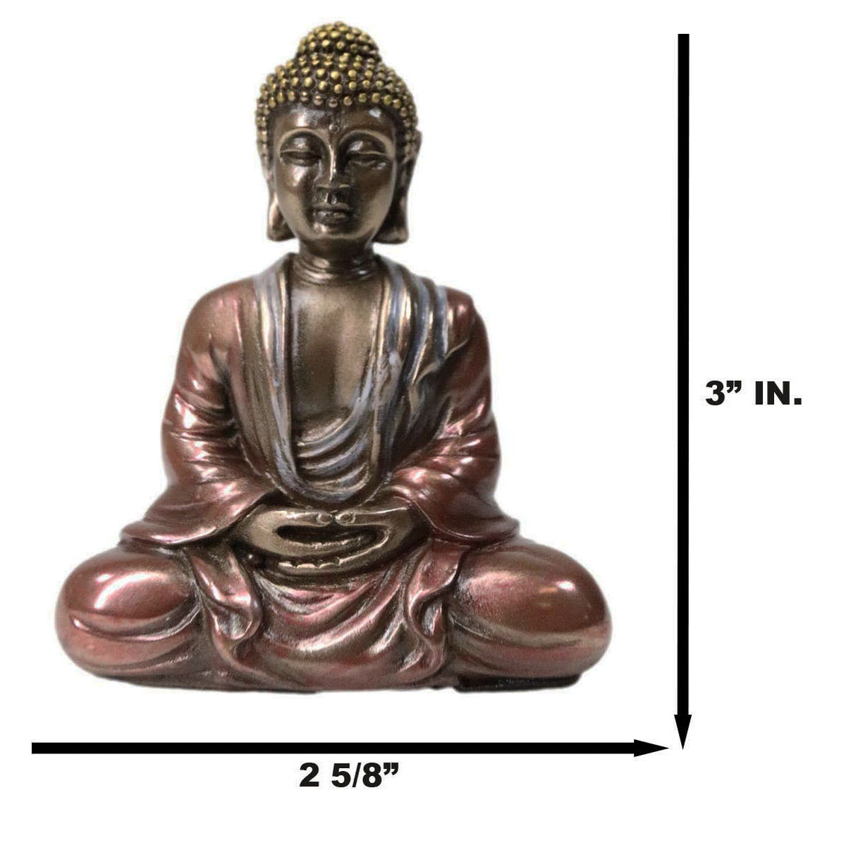 Shakyamuni Buddha Meditating Small Statue Amitabha Decor Small 3" Height