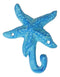 Pack Of 4 Cast Iron Rustic Blue Starfish Sea Stars Wall Hanger Coat Towel Hooks