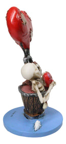 Day Of The Dead Skeleton Couple In Hot Air Balloon Love Will Lift Us Up Figurine