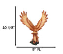 Majestic Soaring Bald Eagle Figurine – Faux Wood Carved Look Patriotic Statue