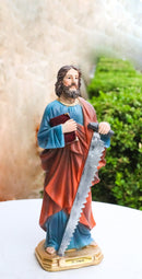 Christian Apostle Of Jesus Martyr Saint Simon The Zealot With Saw Figurine 8"H