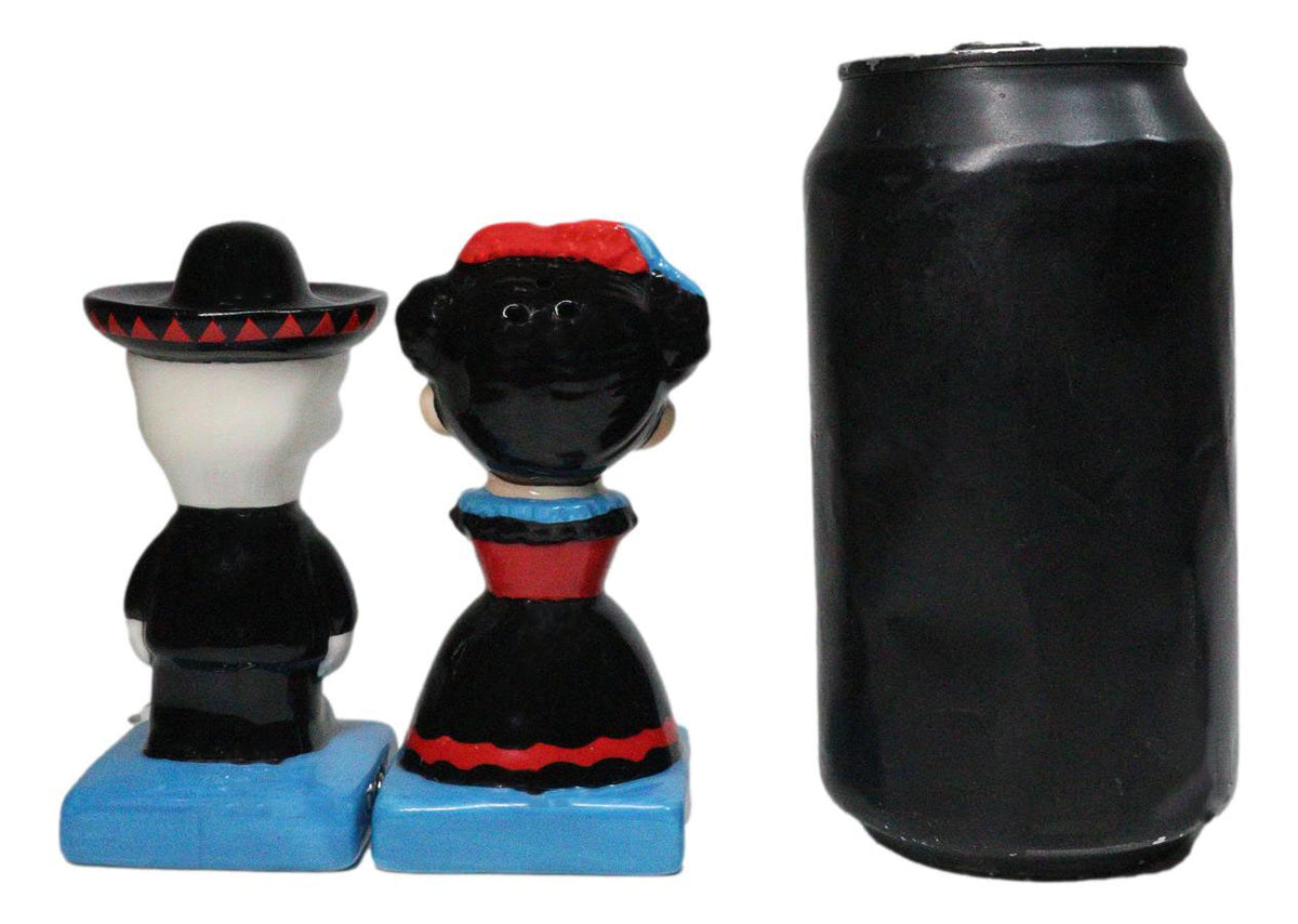 Day Of The Dead Friends For Life & Death Sugar Skull Dancers Salt Pepper Shakers