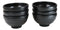 Pack Of 6 Modern Matte Black Melamine Small Round Soup Appetizer Rice Bowls 10oz