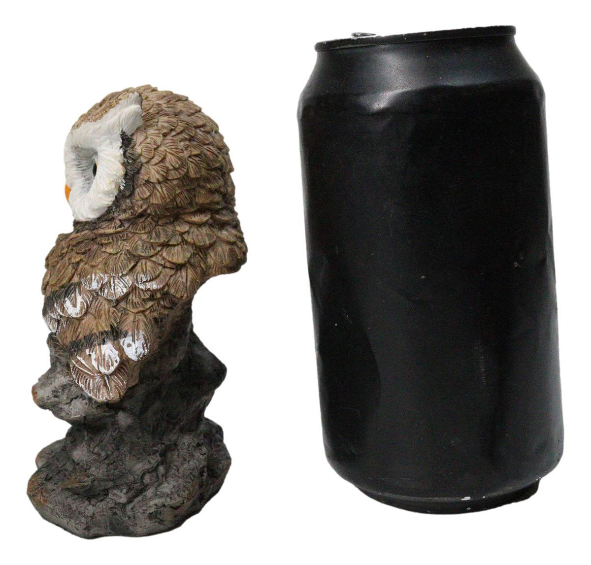 Whimsical Brown Great Horned Night Owl Perching On Tree Branch Figurine Decor