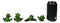 Set of 4 Whimsical Green Pond Frogs in Multiple Poses Decorative Figurines