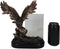 American Bald Eagle Landing On Rocky Pillar Picture Frame Bronzed Resin Figurine