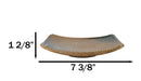 Set Of 4 Japanese Sunaji Kairagi Curved Rectangular Sushi Yakitori Plates 7"L