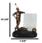 Professional Golfer With Golf Club Caddy Bag Glass Picture Frame Bronzed Statue