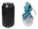 Ruth Thompson Blue Riptide Dragon On Pearl Glass Ball Ornament Figurine 5"H