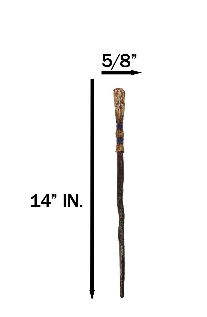 Witch Double Banded Twisted Vine Magical Flying Broom Stick Magic Wand Cosplay