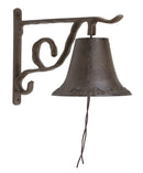 Large Cast Iron Rustic Western Traditional Door Wall Dinner Yard Farm Bell Decor