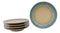 Pack Of 5 Blue River Ao Nagashi Collection Large Round Dinner Plates 10" D