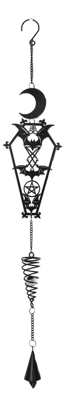 Macabre From The Crypt Vampire Coffin Moon Bats Spiral Wall Hanging Decoration