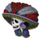Day of The Dead Colorful Roses Hat La Calavera Catrina Sugar Skull Wall Decor