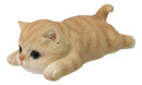 Adorable Resting Feline Orange Tabby Cat Kitten Magnetic Figurine 4.25"L