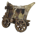 Rustic Western Covered Wagon With Wheels And Horseshoe Cross 6"X4" Picture Frame