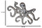 18"L Nickel Plated Aluminum Nautical Marine Sea Octopus Wall Decorative Plaque