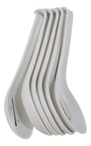 Pack Of 6 Yukino Hana Frostflake Jade Melamine Asian Style Soup Spoons 6.25"L