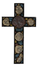 Rustic Western Colorful Pebbles With Bible Scriptures Faith Hope Love Wall Cross