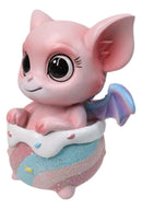 Pink Taffy Drake Potion Pals Small Baby Dragon Imp Sitting in Cauldron Figurine