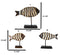 Balinese Wood Handicrafts Large Swimming River Fish Family Set of 3 Figurines