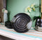 Pack Of 5 Ceramic Charcoal Grey Tone Hakumu Porcelain Round Dinner Plates 8.75"D