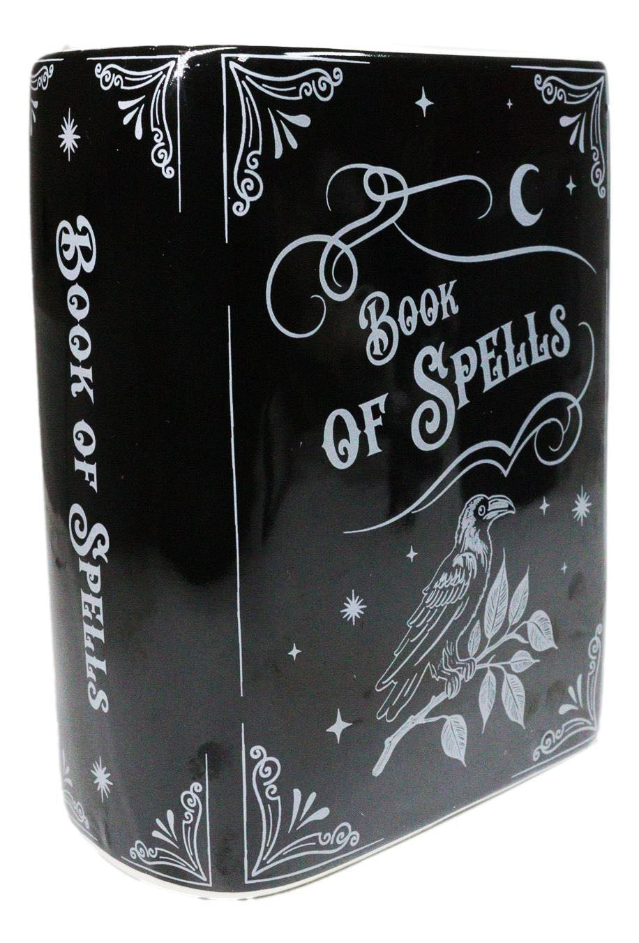 Witchcraft Magic Book of Spells 5.25" H Ceramic Book Shaped Planter Pot Vase
