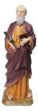 Apostle Of Jesus Martyr Saint Bartholomew Holding Knife Figurine 12" Series