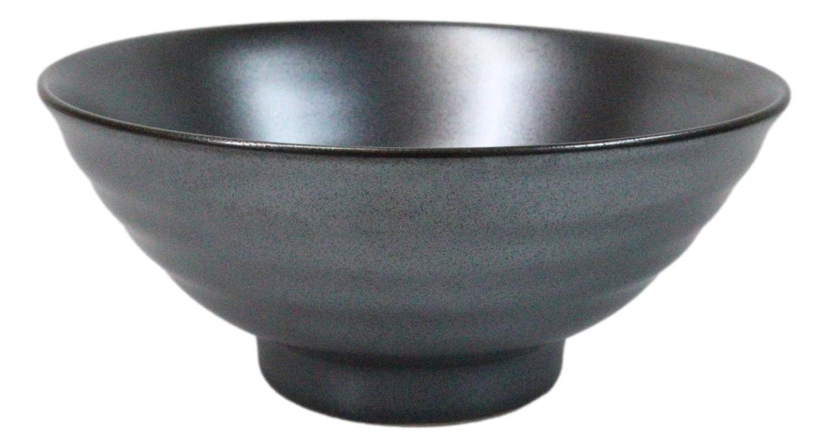Pack Of 5 Black Tetsu Kesho Ceramic Collection Large Ramen Soup Dinner Bowl 40oz