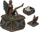 Ebros Gift Decorative Butterfly Fairy Jewelry Trinket Box Small 3.25" Height