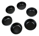 Pack Of 6 Black Silk Melamine Rice Miso Soup Salad Appetizer Shallow Bowls 12oz