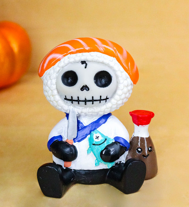 Furrybones Sake Sushi Sashimi Omakase Chef Skeleton Figurine Furry Bones