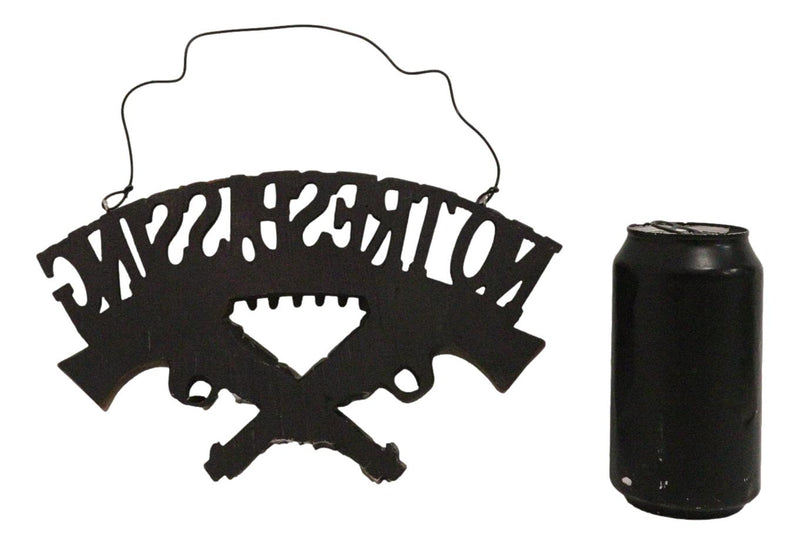 No Trespassing Wild West Dual Six Shooter Guns With Bullets Wall Sign Plaque